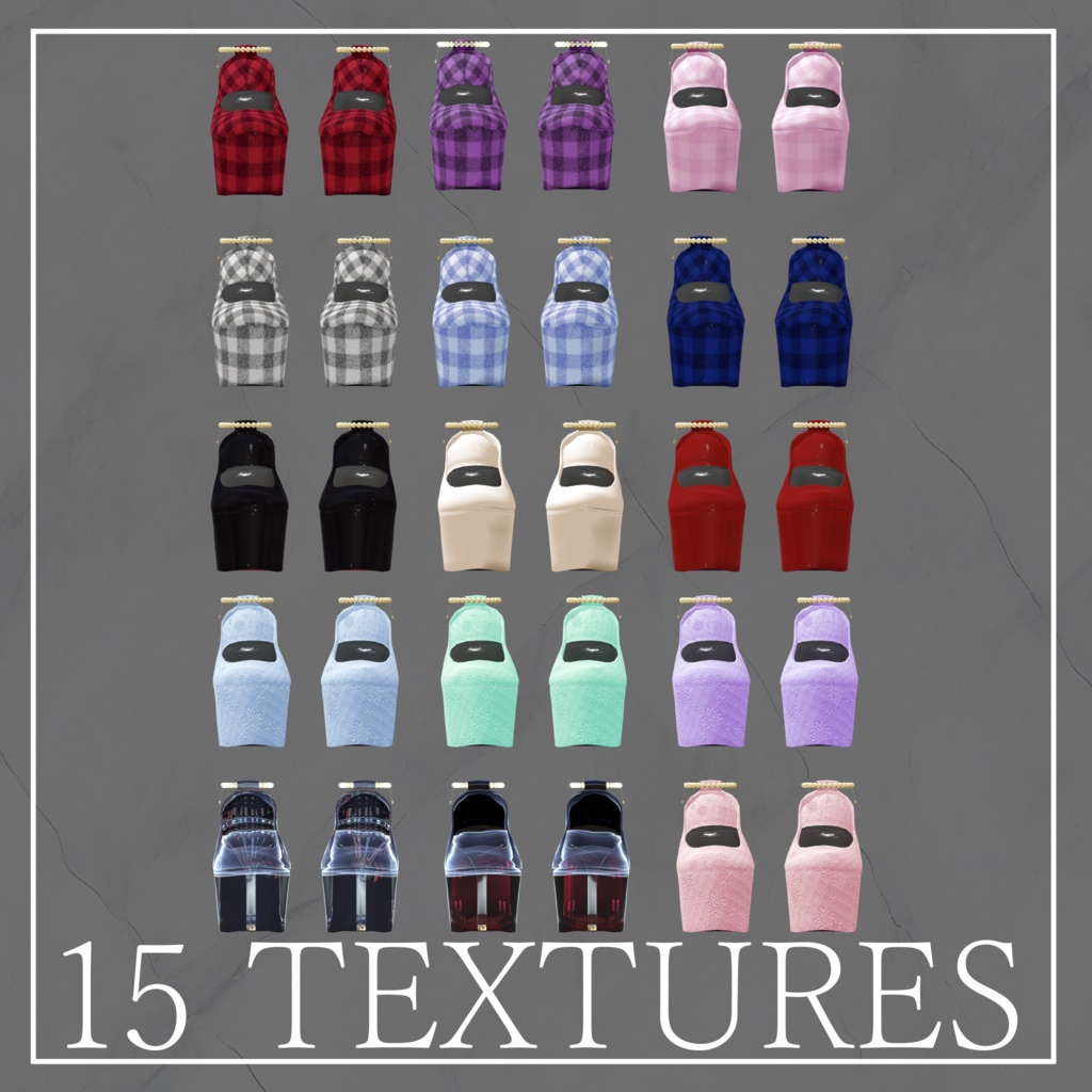 【4アバター対応】厚底ヒールパンプス【VRC想定】