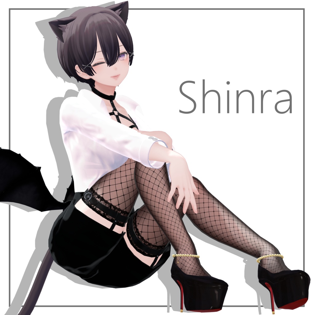 【4アバター対応】厚底ヒールパンプス【VRC想定】