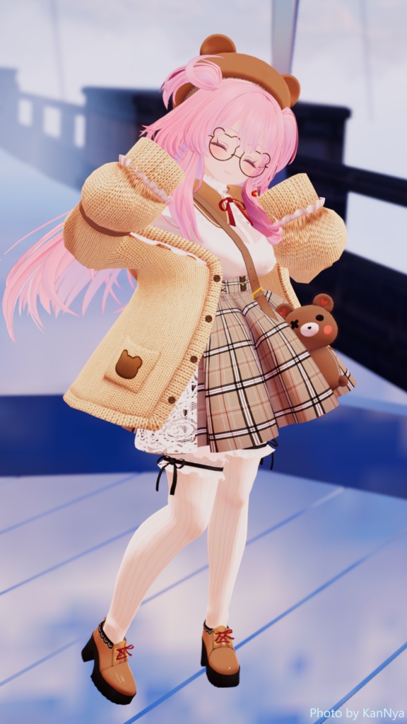 【9アバター対応】おでかけくまちゃんコーデ【VRC想定】