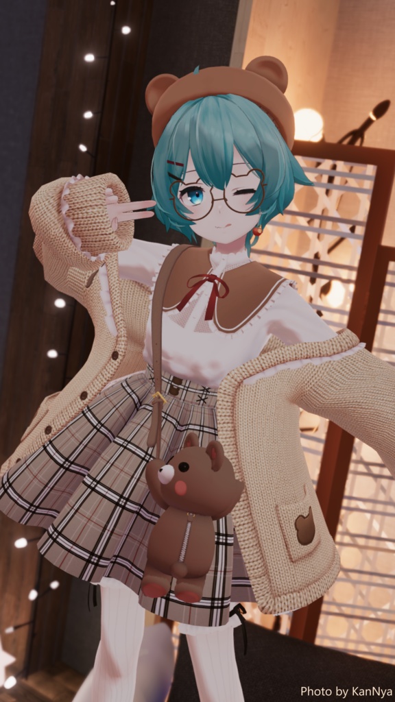 【9アバター対応】おでかけくまちゃんコーデ【VRC想定】