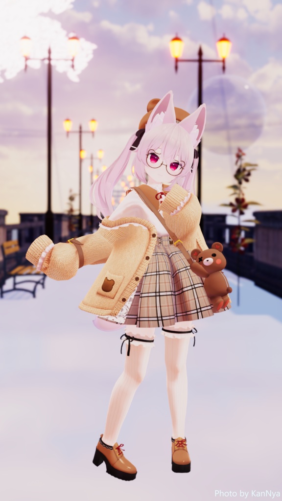 【9アバター対応】おでかけくまちゃんコーデ【VRC想定】