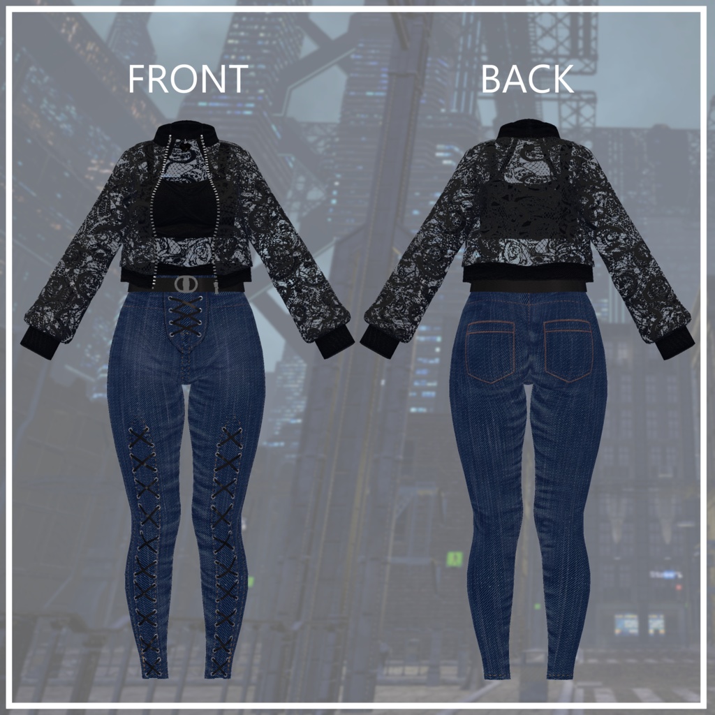 レースアップコーデ For Moe【VRC想定】