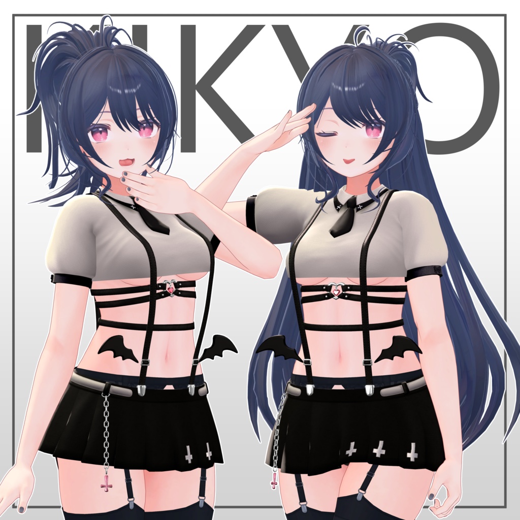 【7avatar対応】PankishGirlHair【3types in 1 hair】