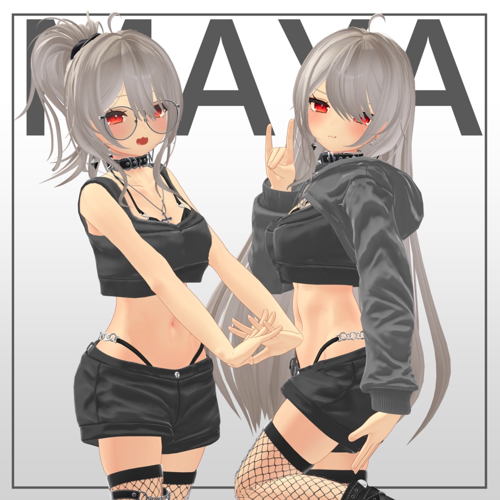 【7avatar対応】PankishGirlHair【3types in 1 hair】