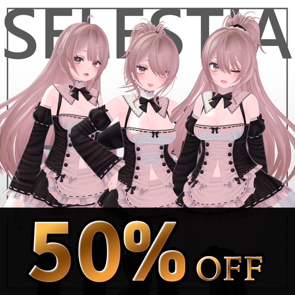 【7avatar対応】PankishGirlHair【3types in 1 hair】