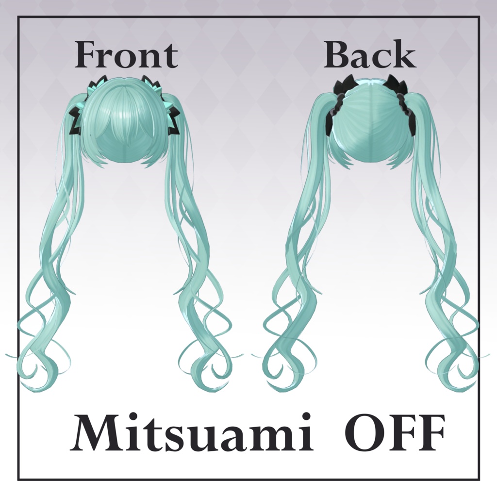 【6avatar対応】Cute Ribbon Twintail【VRC想定】