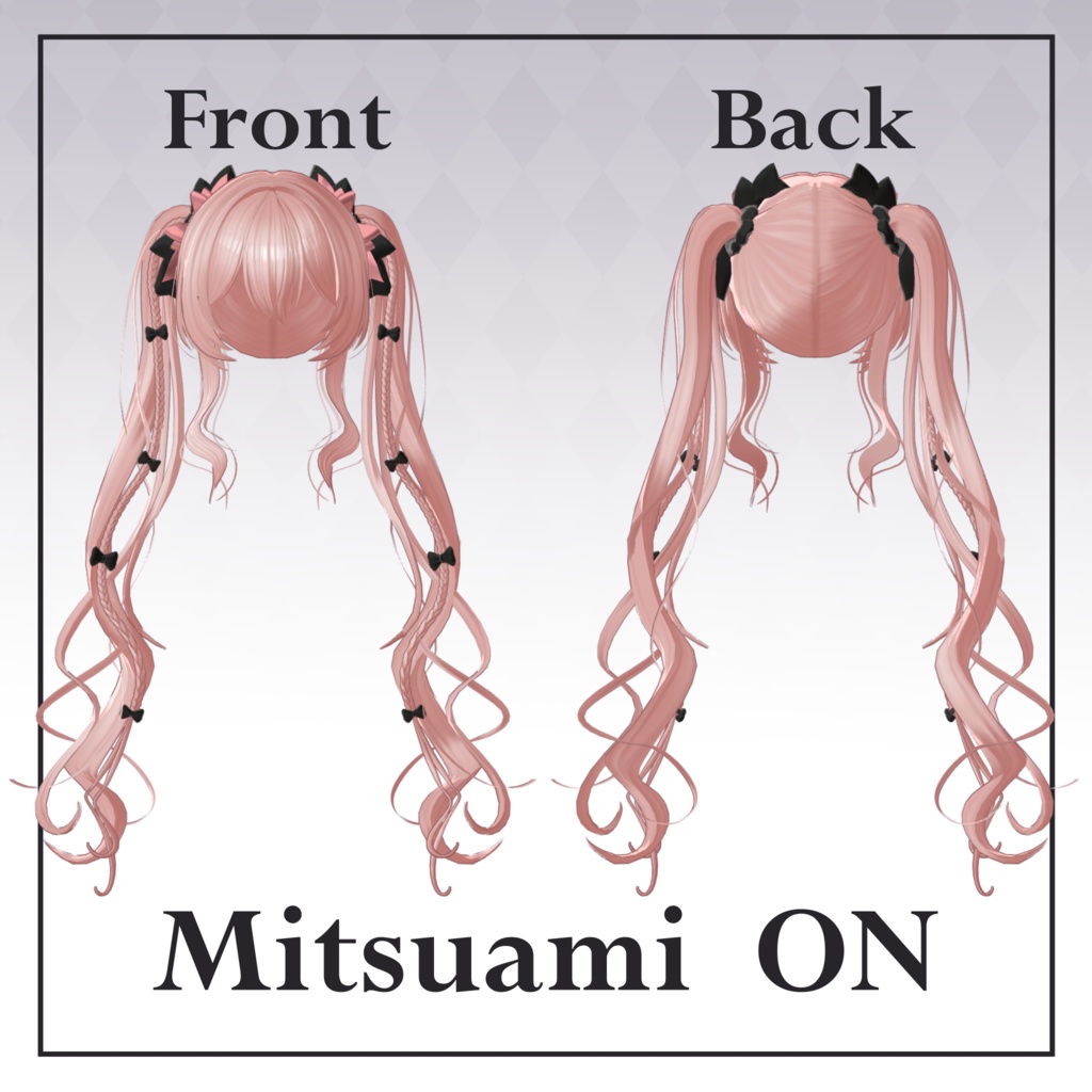 【6avatar対応】Cute Ribbon Twintail【VRC想定】