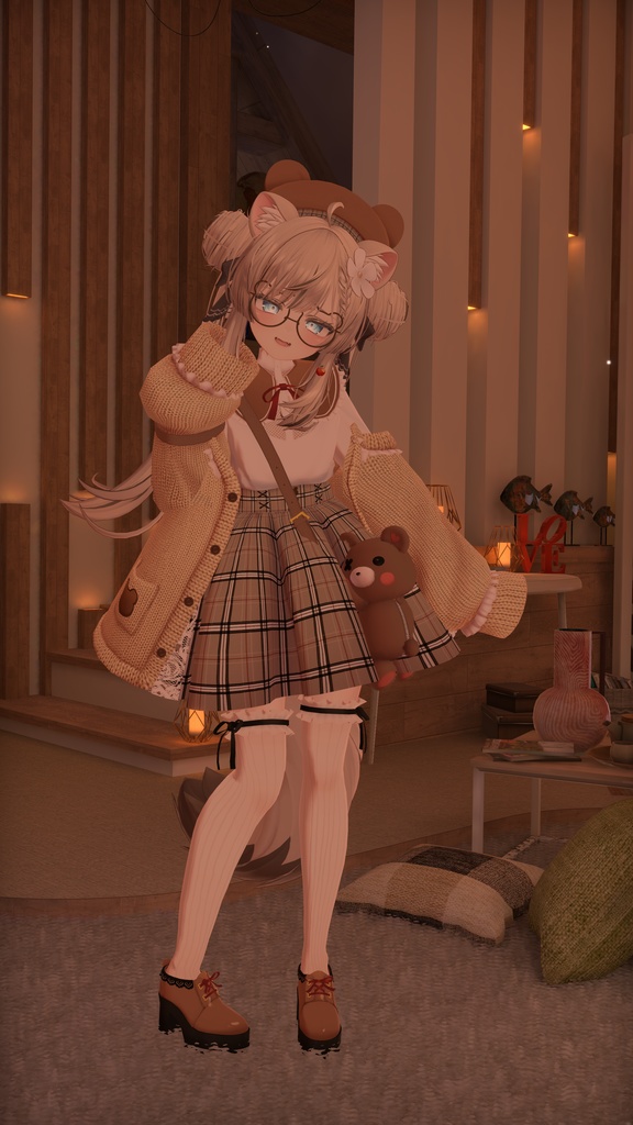 【マヌカ対応】おでかけくまちゃんコーデ【VRC想定】