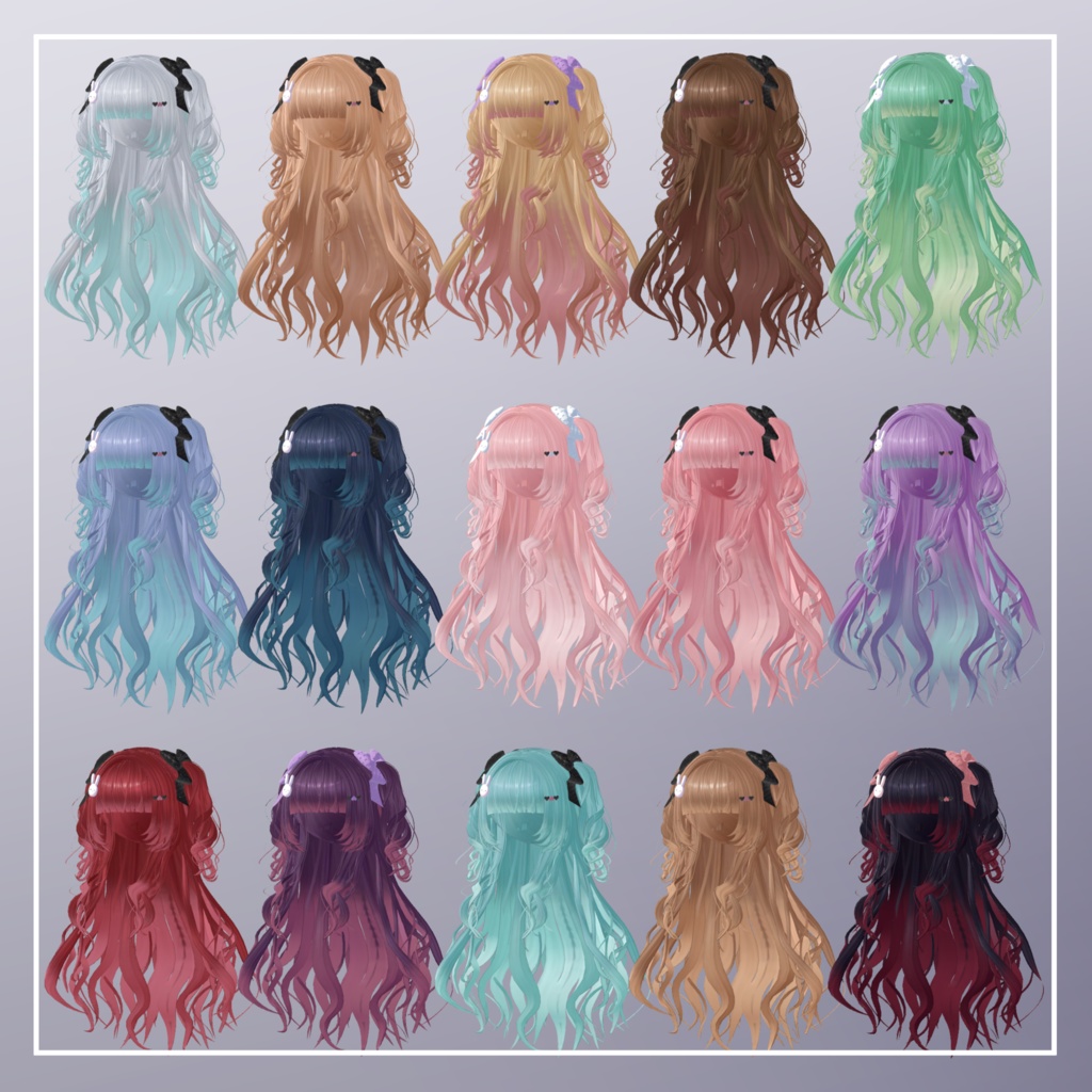 【6avatar対応】Dolly Side Twintail【VRC想定】