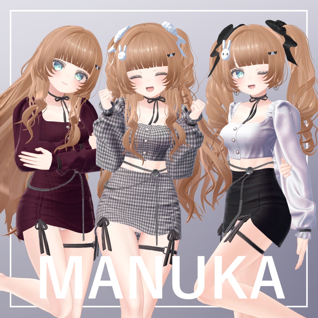 【6avatar対応】Dolly Side Twintail【VRC想定】