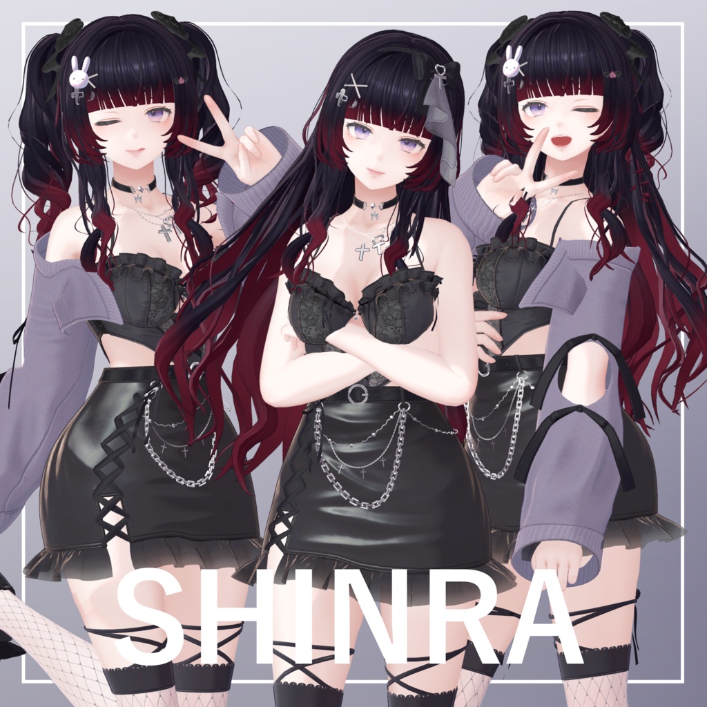 【6avatar対応】Dolly Side Twintail【VRC想定】