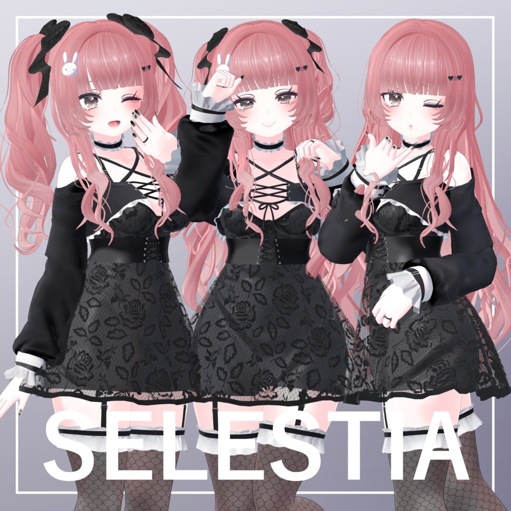 【6avatar対応】Dolly Side Twintail【VRC想定】