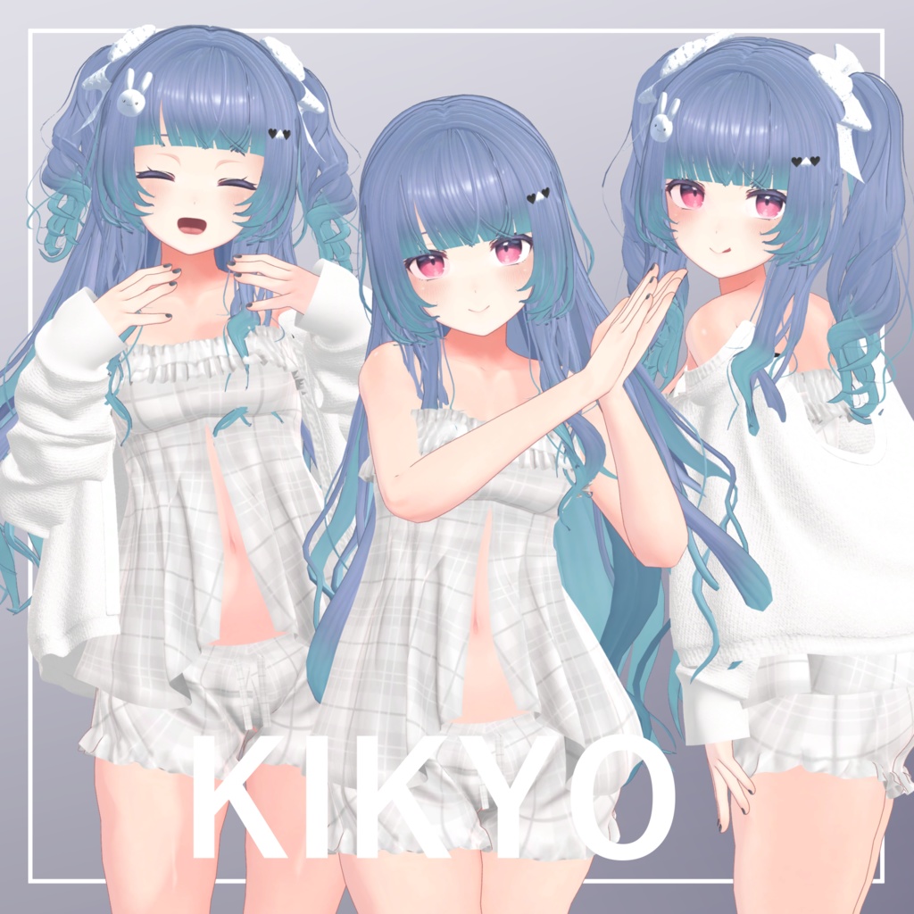 【6avatar対応】Dolly Side Twintail【VRC想定】