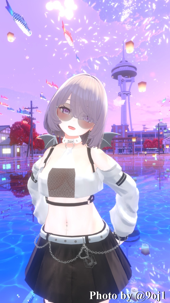 【6アバター対応】パンキッシュガールコーデ【VRC想定】