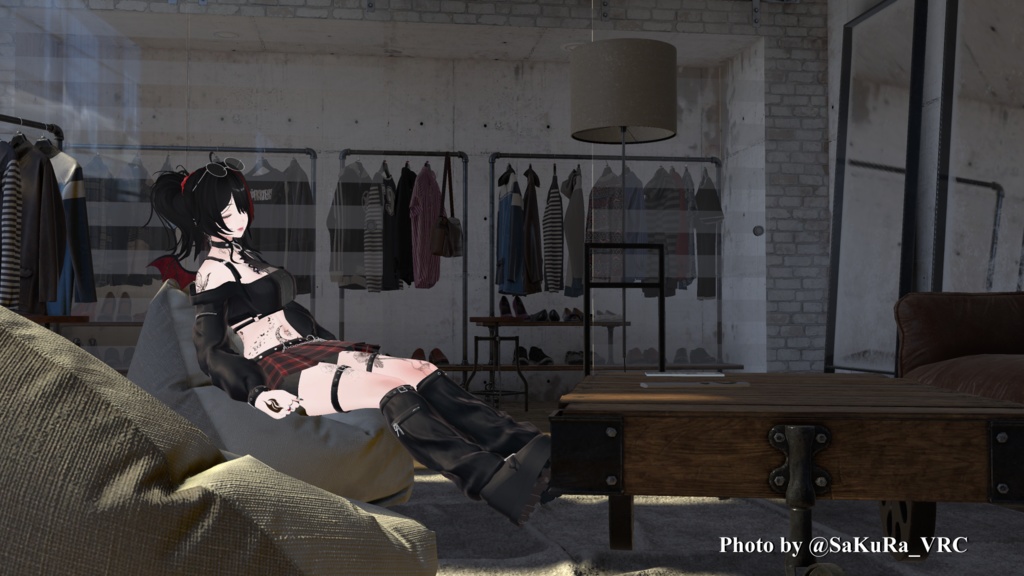 【6アバター対応】パンキッシュガールコーデ【VRC想定】