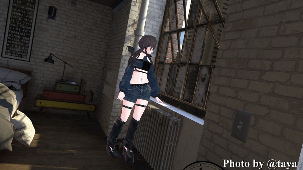 【6アバター対応】パンキッシュガールコーデ【VRC想定】