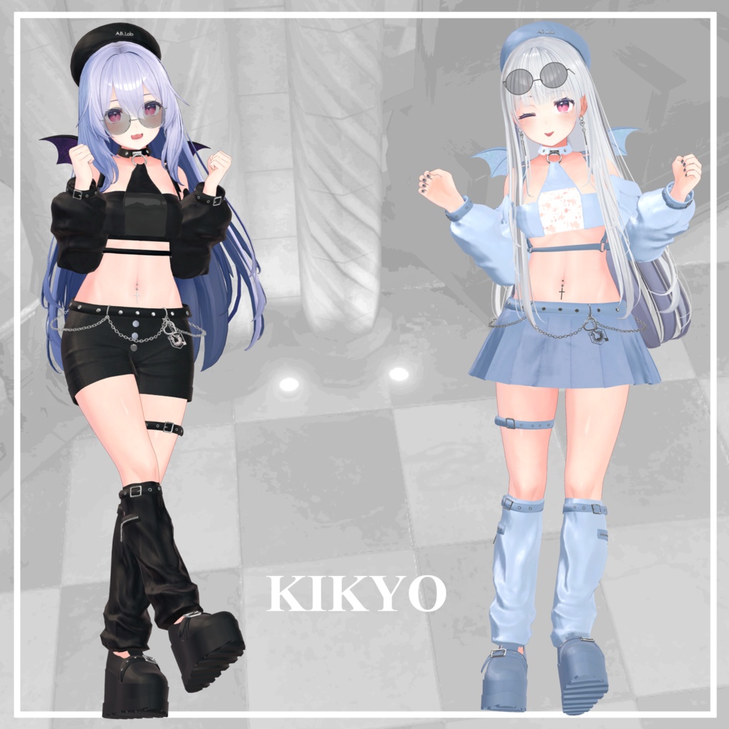 【6アバター対応】パンキッシュガールコーデ【VRC想定】