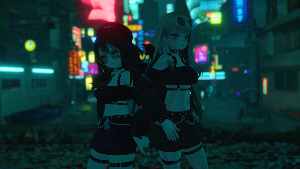 【6アバター対応】パンキッシュガールコーデ【VRC想定】