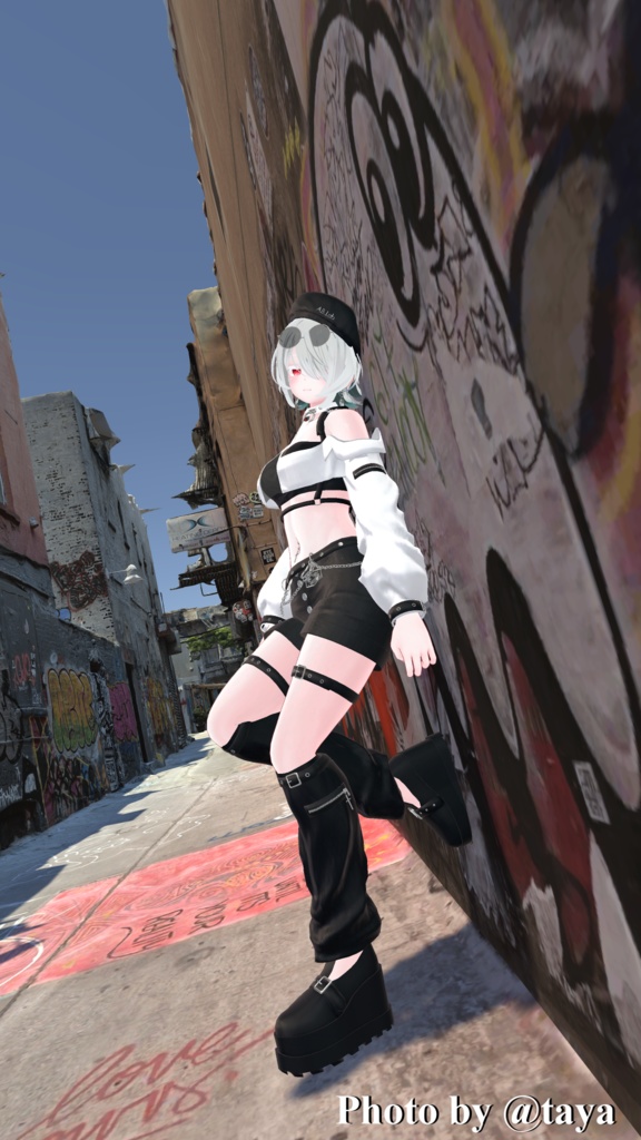 【6アバター対応】パンキッシュガールコーデ【VRC想定】