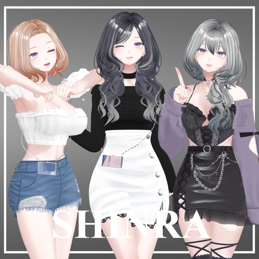 【6アバター対応】大人ヘアー【VRC想定】