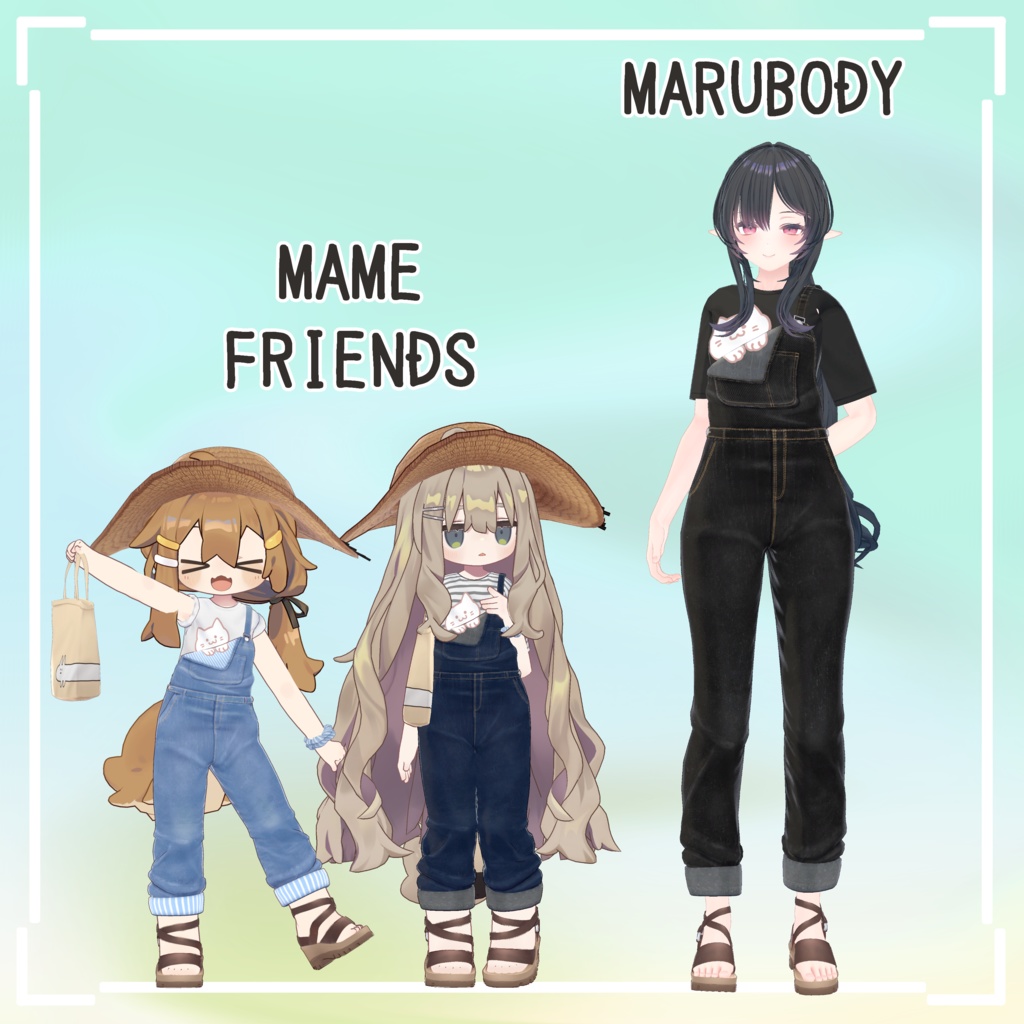 【11+Avatars】デニムオーバーオール【VRChat】