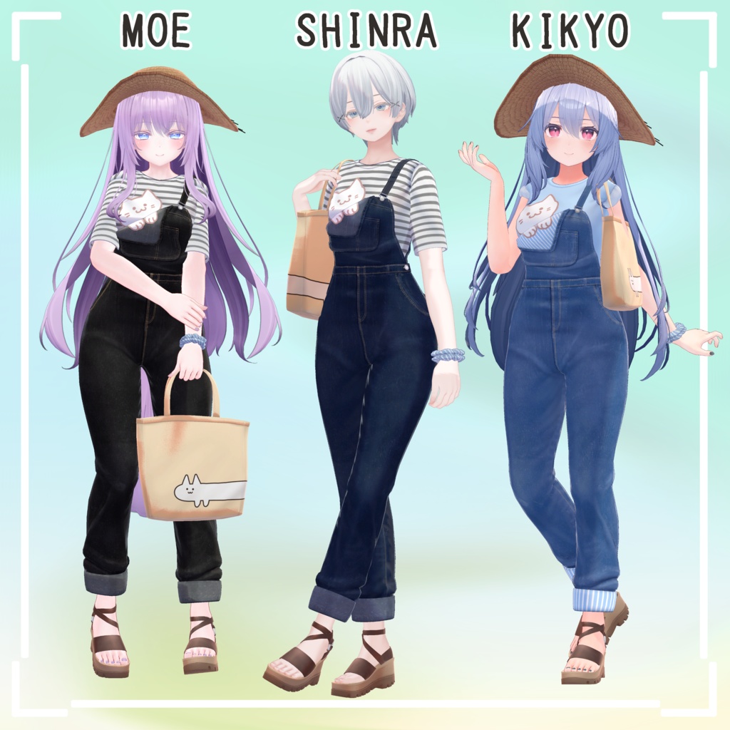 【11+Avatars】デニムオーバーオール【VRChat】