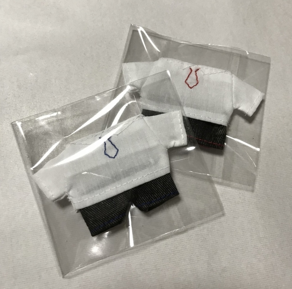 【あんしんBOOTHパック】 10センチぬいぐるみ ぬい服 シャツ風Tシャツ ズボン