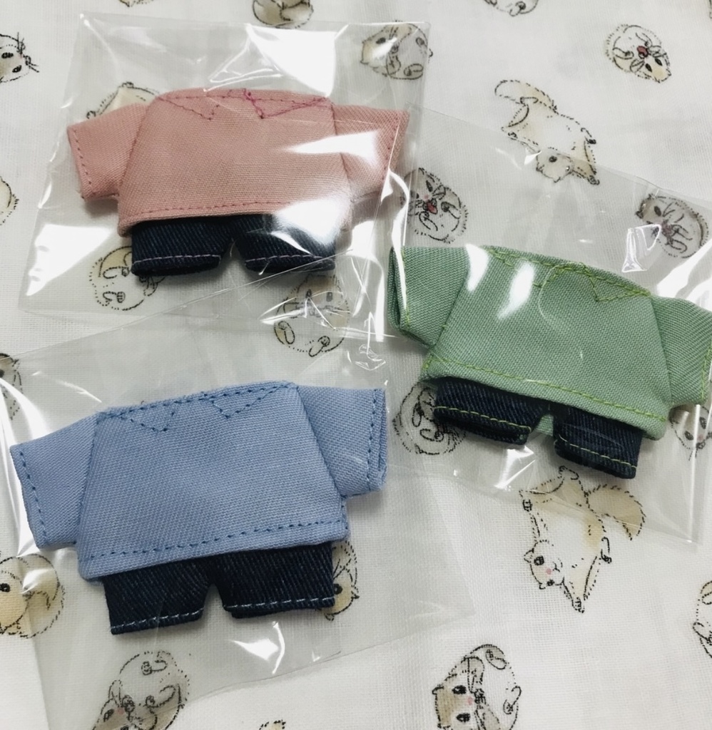 【あんしんBOOTHパック】 ぬい服 10センチぬいぐるみ シャツ シャツ風Tシャツ ズボン