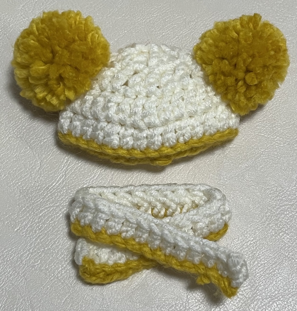 【あんしんBOOTHパック】推し色 ぬい帽子 くま耳ニット帽 マフラー