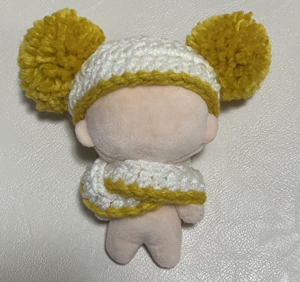 【あんしんBOOTHパック】推し色 ぬい帽子 くま耳ニット帽 マフラー