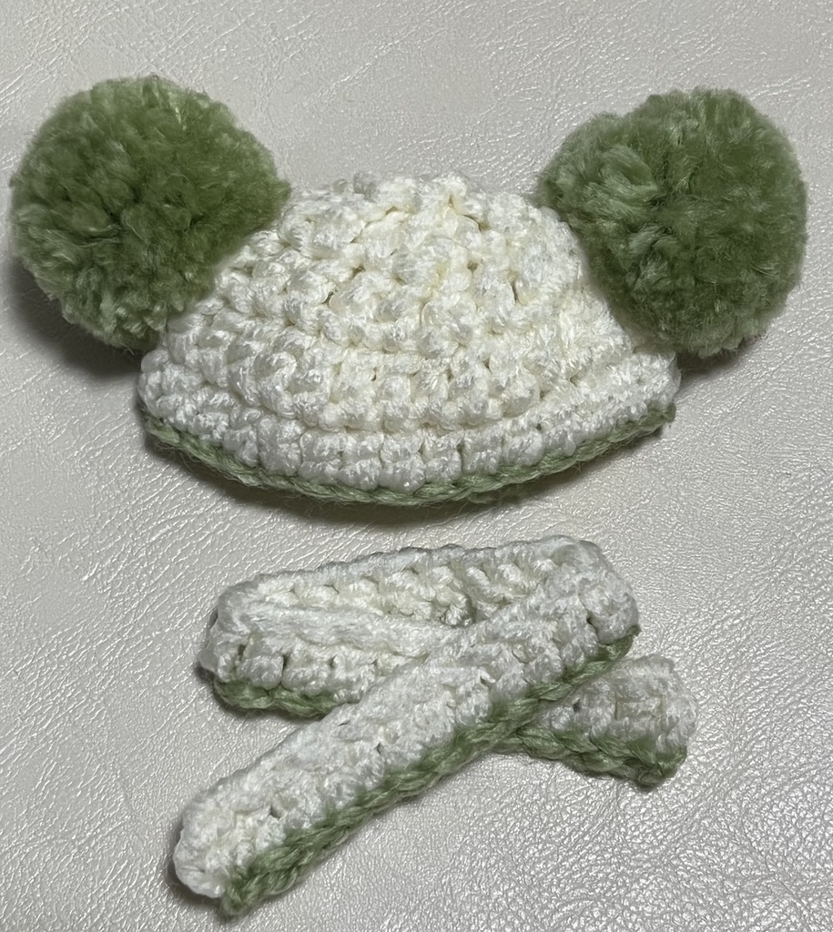 【あんしんBOOTHパック】推し色 ぬい帽子 くま耳ニット帽 マフラー