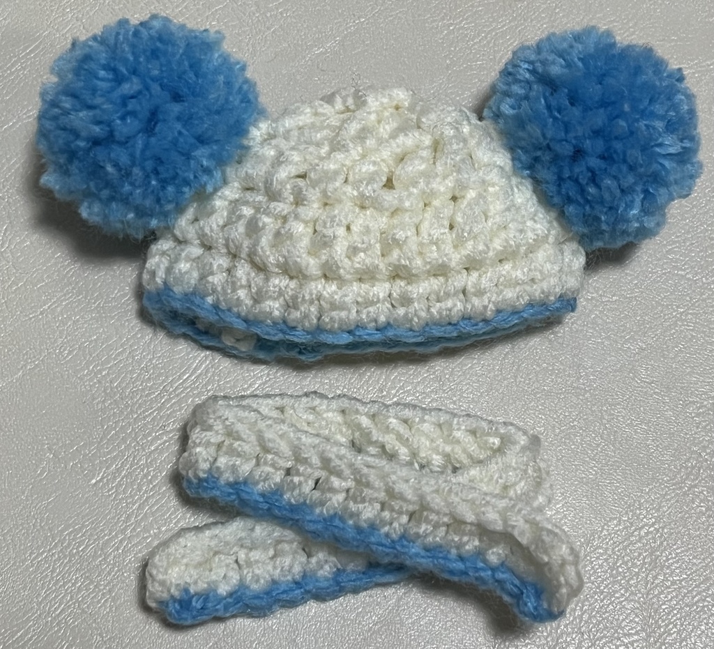 【あんしんBOOTHパック】推し色 ぬい帽子 くま耳ニット帽 マフラー