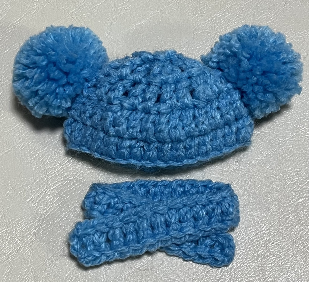 【あんしんBOOTHパック】 推し色 ぬい帽子 ぬい服 10cmぬい服 10センチぬい服 ぽんぽんニット帽 マフラー