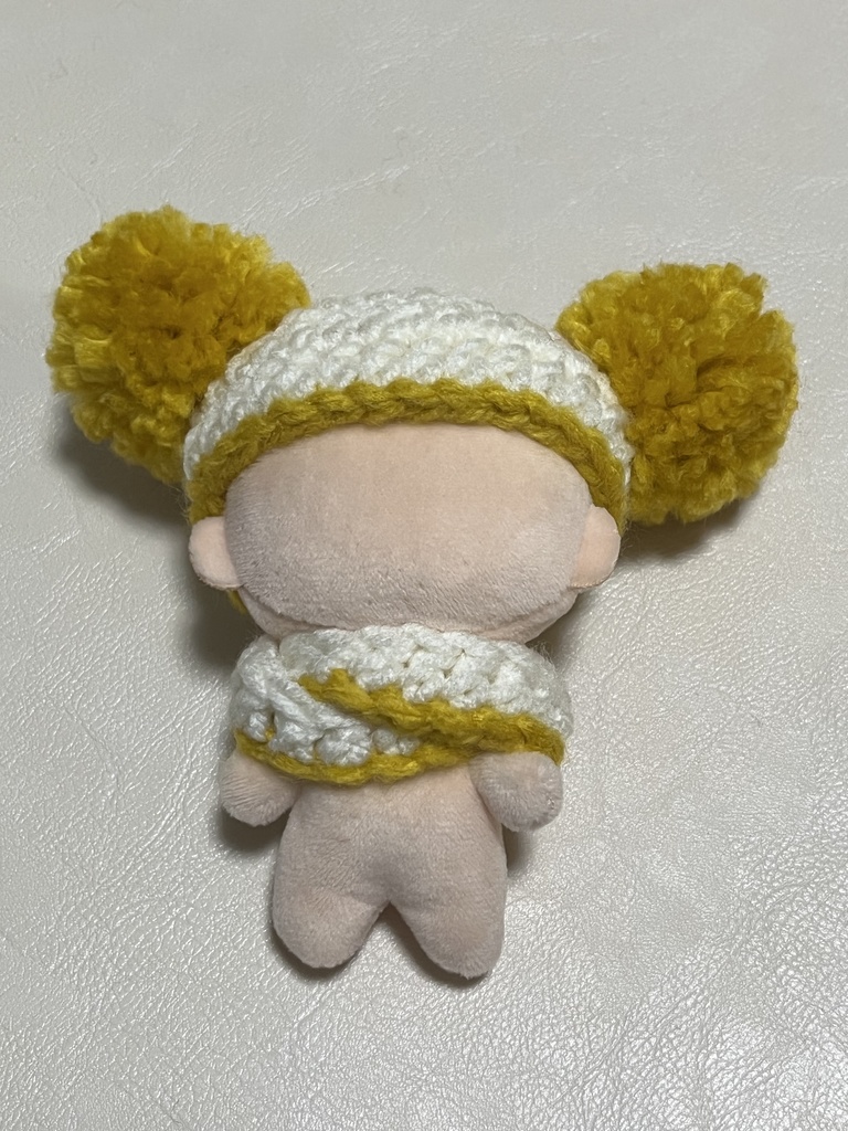 推し色 ぽんぽんニット帽 マフラー 10cmぬい服 10センチぬい服 ぬい服