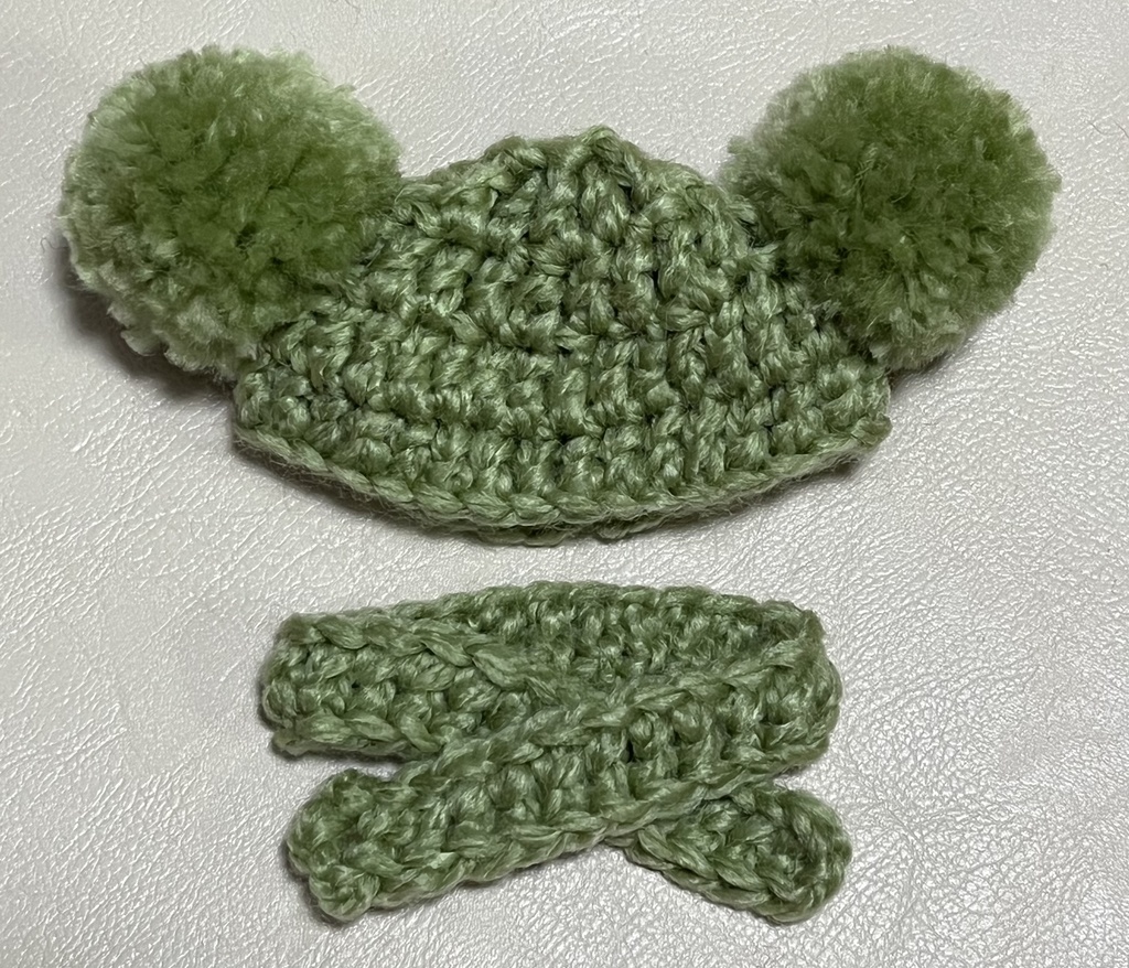 推し色 ぬい服 ぽんぽんニット帽 マフラー 10cmぬい服 10センチぬい服