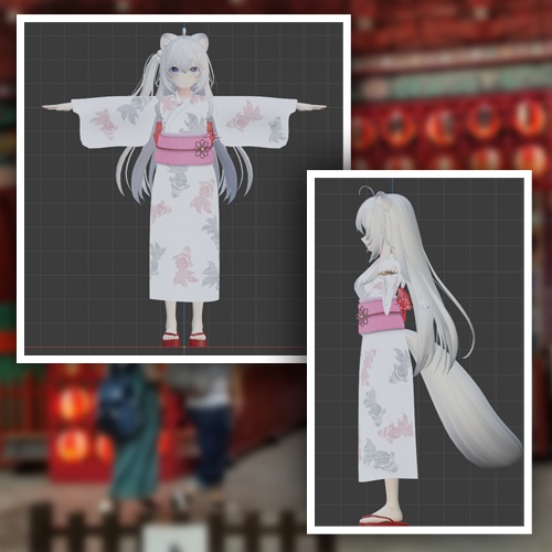 狐雪、京狐、-Leemeリーメ-& Reeva-リーバ- 用-浴衣