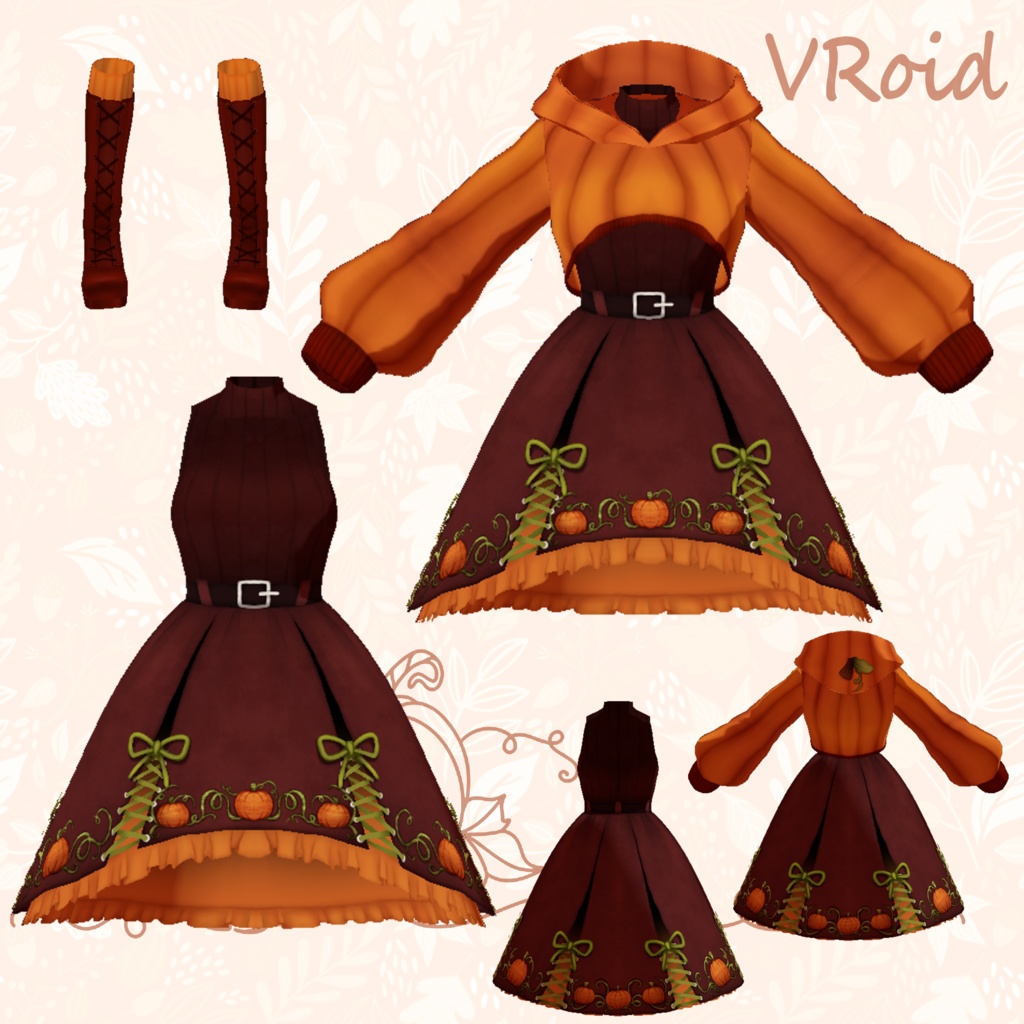 Pumpkin Sweater and Dress Outfit