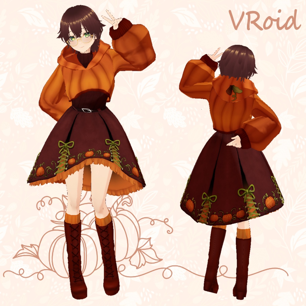 Pumpkin Sweater and Dress Outfit