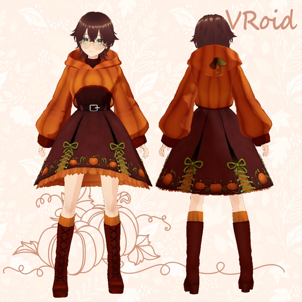Pumpkin Sweater and Dress Outfit