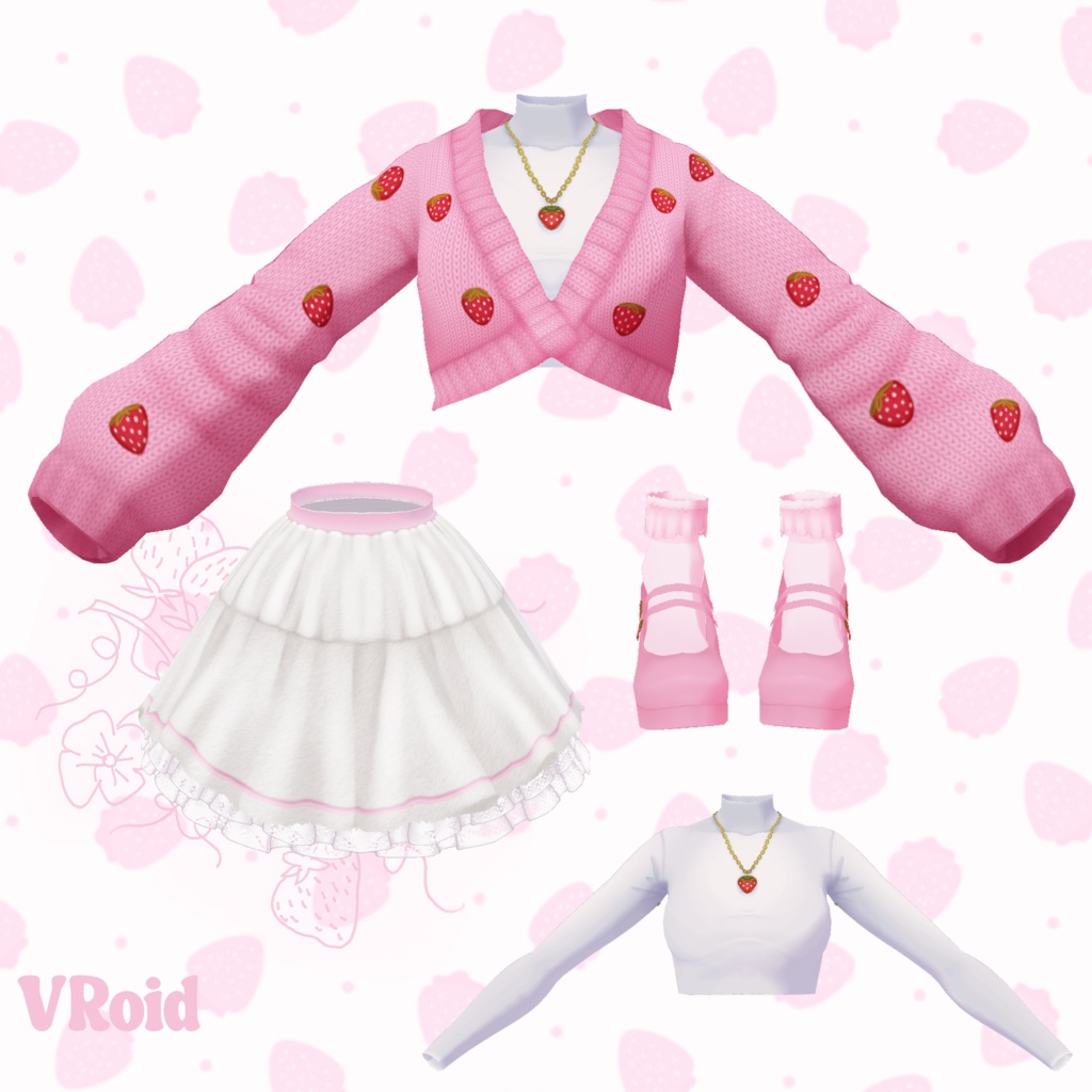 Strawberry Cardigan - Outfit