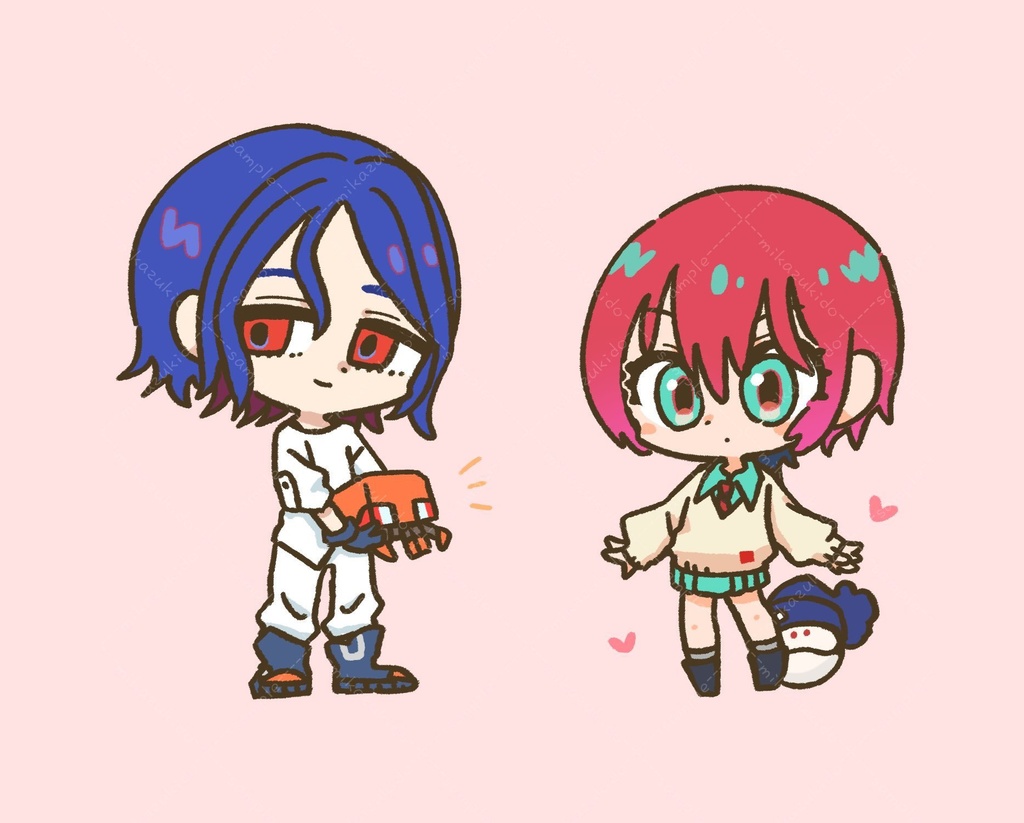 シュウジとマチュのアクスタ