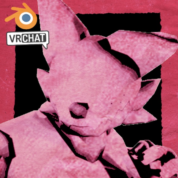 [VRCHAT AVATAR] Digital Dog (Simple Lowpoly Furry Avatar Base)