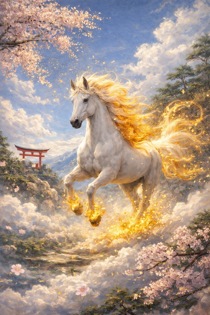 干支・午 ― 陰陽双駿 