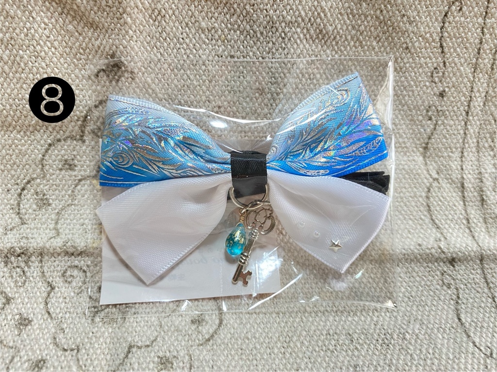 チャーム付きリボン ゴム 3