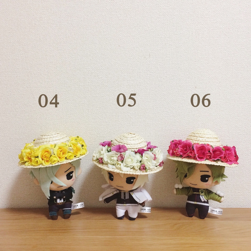 ぬいっこ用 お花の麦わら帽子