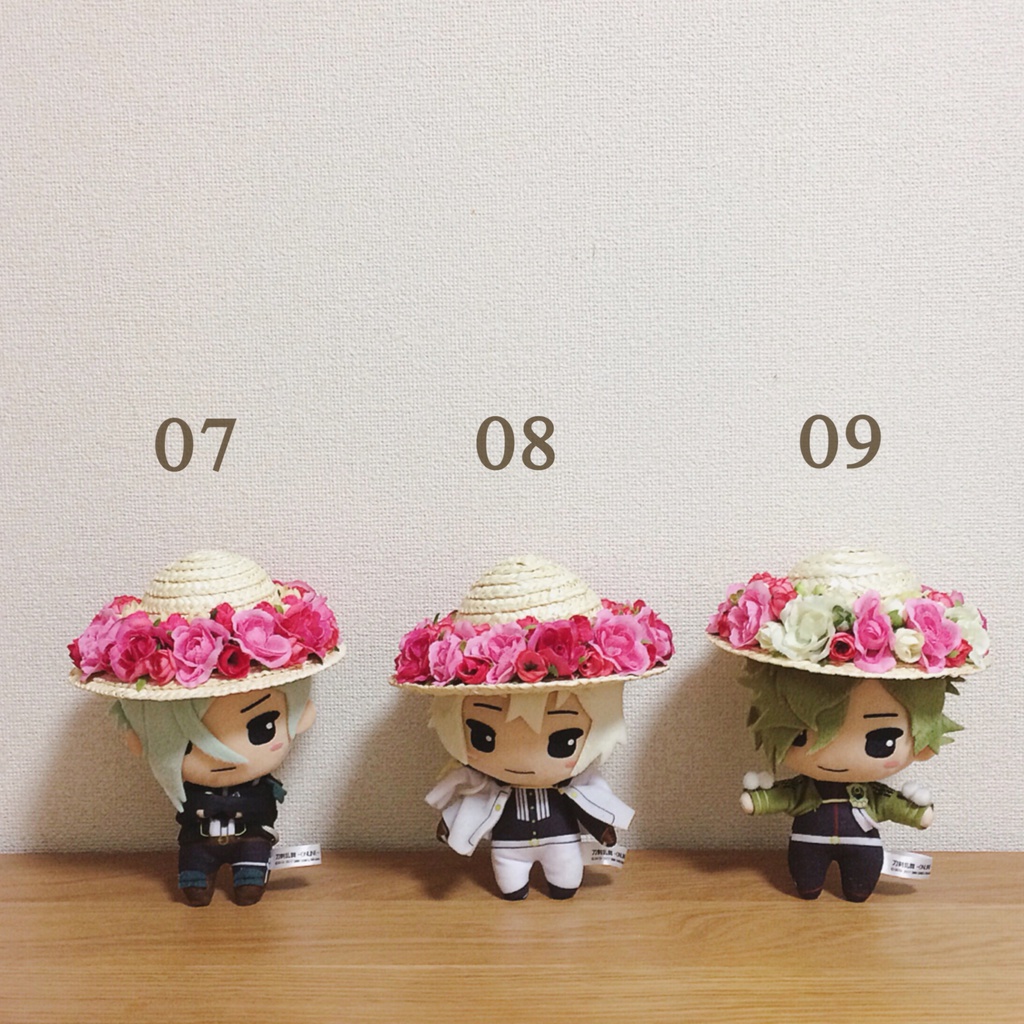 ぬいっこ用 お花の麦わら帽子