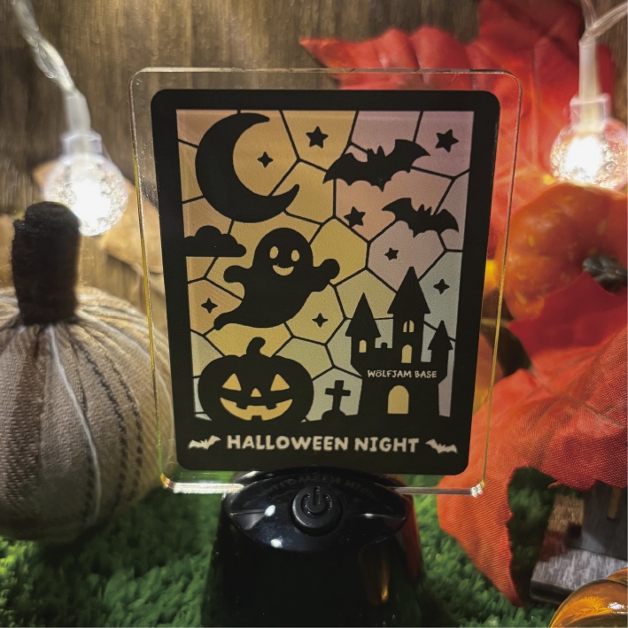 【WOLFJAM BASE】ハロウィンアクリルライト(電池付)