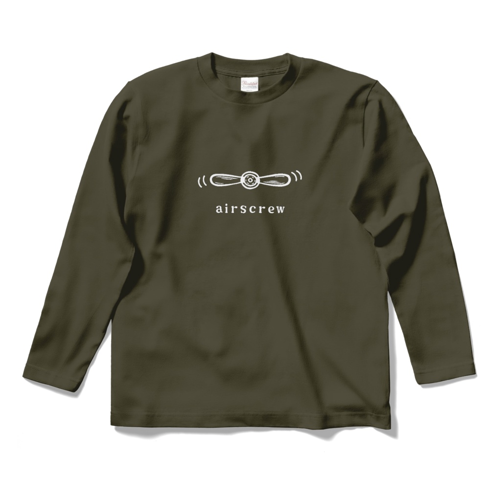 【WOLFJAM BASE】プロペライラストロングスリーブTシャツ(アーミーグリーン)