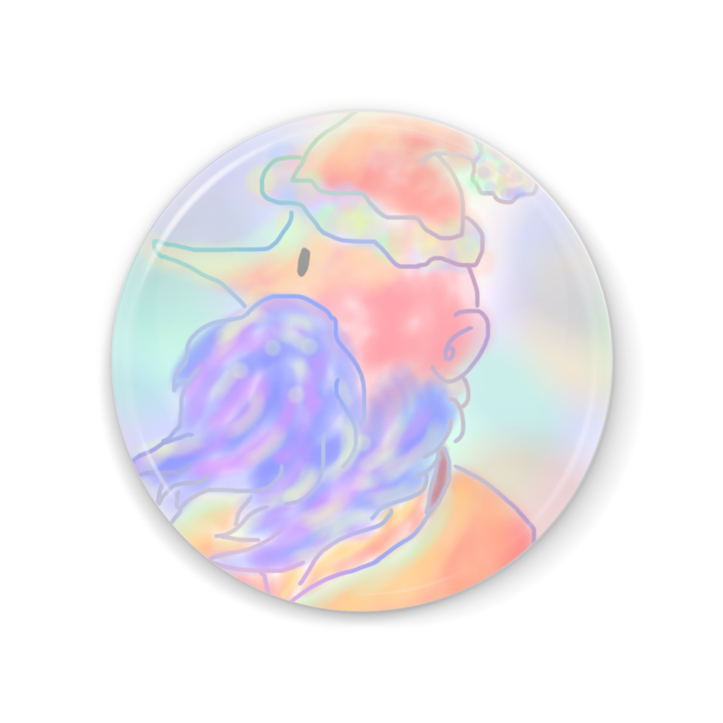 淡いサンタさんの缶ミラー