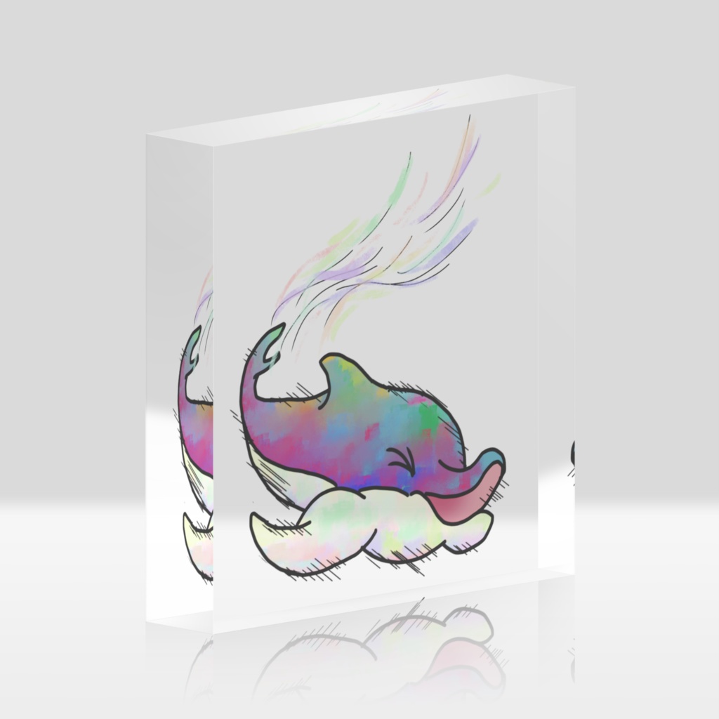 イルカのカーくん　アクリルブロック